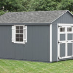 10x12 Wood A-frame w Transom Windows in Door